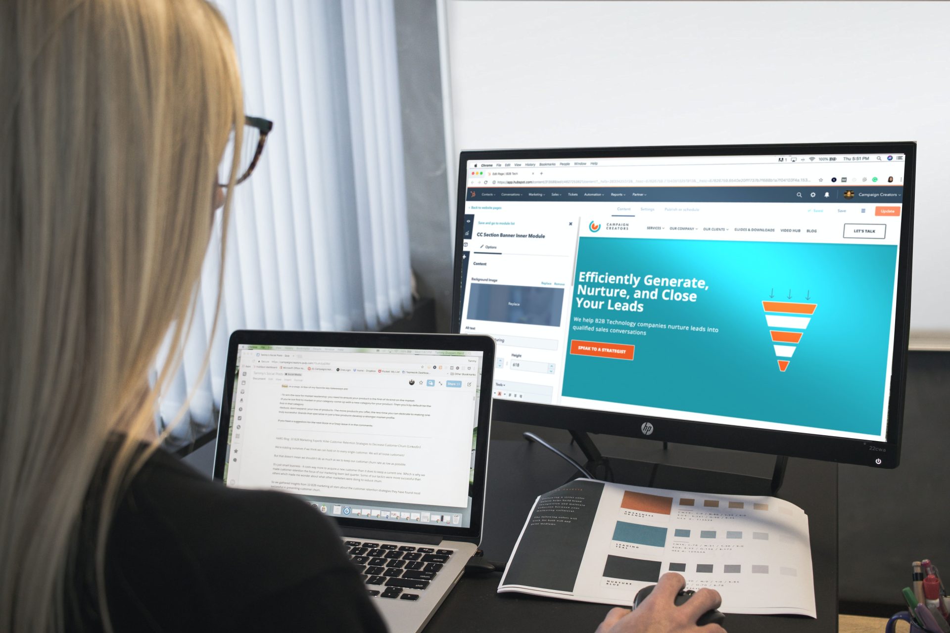 CRM support CRM expert works at laptop carrying out CRM onboarding and support